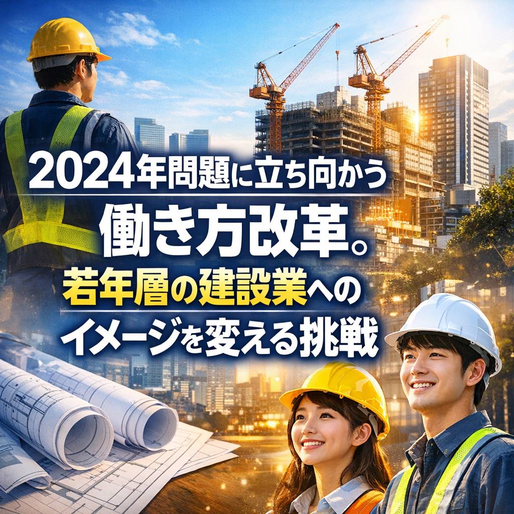 2024年問題に立ち向かう働き方改革。若年層の建設業へのイメージを変える挑戦