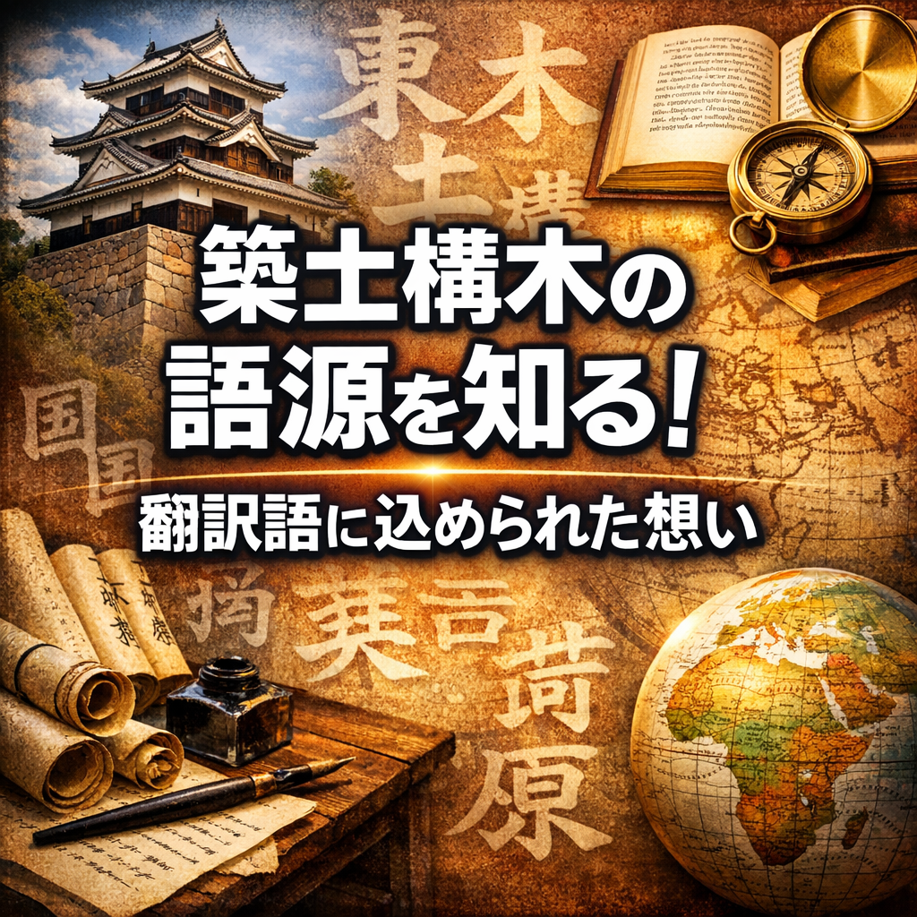 築土構木の語源を知る！翻訳語に込められた想い