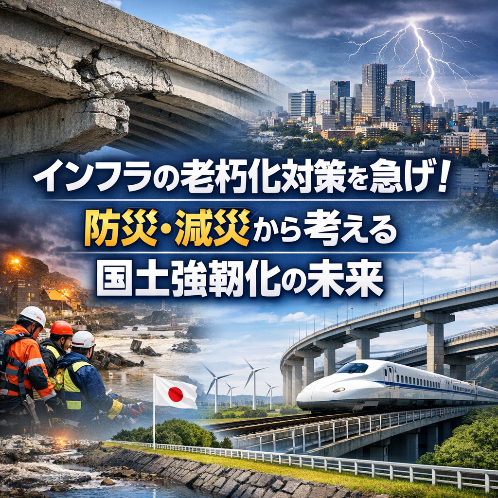 インフラの老朽化対策を急げ！防災・減災から考える国土強靭化の未来